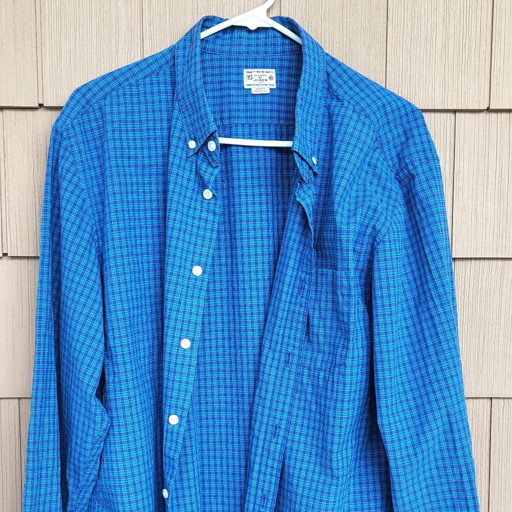 J. Crew Men's Long Sleeve Button Down XL Plaid Shirt